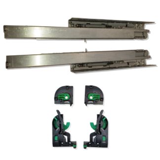 GRASS full-extension Dynapro Tipmatic (Push to Open) voor houten laden, 40 kg, incl. Koppelingen. Gereedschapsloze 4D-verstelmogelijkheid