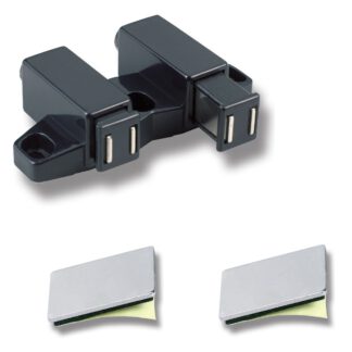 UMAXO ® Push-to-Open Double deur opener lente Latch, automatische magnetische Touch Latch druk op slot voor meubels te schroeven met zelfklevende tegenhanger (rechthoekige vorm)