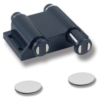 UMAXO ® Push-to-Open Double deur opener lente Latch, automatische magnetische Touch Latch druk op slot voor meubels voor schroeven met zelfklevende tegenhanger (ronde vorm)