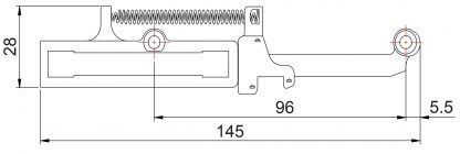 UMAXO® ladedemper soft-close voor lades, zelfsluitend systeem | Gids dempers | Dempers | Zachte sluiting | Zelfsluitend systeem voor lades en schuifdeuren | Lades zelfsluitend. Retrofit Shock 16.10.600 van SISO Denemarken - Afbeelding 3
