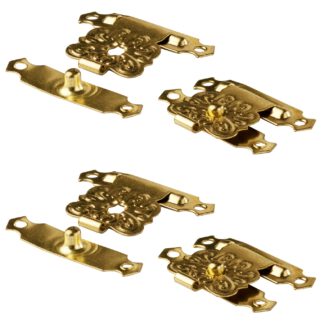 Set bestaande uit 4 stuks hoogwaardige SISO / UMAXO® sluitingen, voor kleine decoratieve doosjes, kistjes of juwelendoosjes. Minibar incl. Bevestigingsschroeven