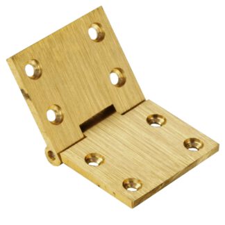 Butler's tray scharnier, geschuurd messing, 38 x 63,5 x 3 mm, rechthoekige vorm Klaptafel meubelscharnier voor klaptafels. Meubelscharnier, tafelscharnier. Veerbelaste band 15.11.160 van SISO