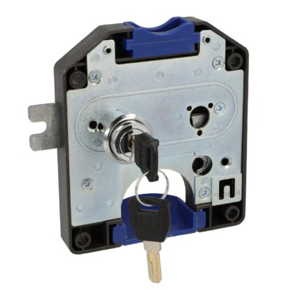 Statiegeldslot voor 1 euro muntstukken, links slot. Muntslot voor lockers, garderobekasten, schoolkluisjes, kasten enz. van SISO / UMAXO®. - Afbeelding 2