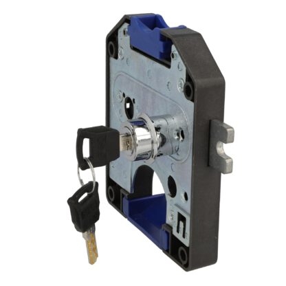 Statiegeldslot voor 1 euro muntstukken, kluisslot rechtshandig. Muntslot voor lockers, garderobekasten, schoolkluisjes, kasten enz. van SISO / UMAXO®. - Afbeelding 2