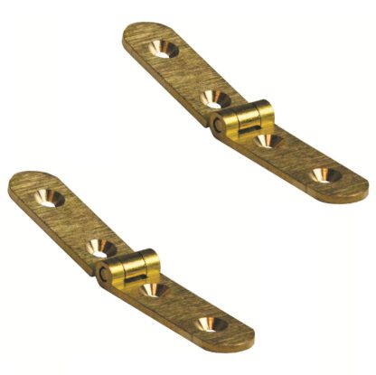 Set bestaande uit 2 messing klapscharnieren voor klaptafels, meubels enz. Meubilair scharnier, tabel scharnier