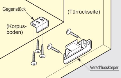 Roestvrijstalen krukslot met tegenplaat, LL-66S van SUGATSUNE / Lamp (Japan) - Afbeelding 2