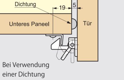 Krukslot zwart, vingerknop van polyamide met een stalen tegenplaat, LL-66BL van Sugatsune / LAMP® (Japan) - Afbeelding 6