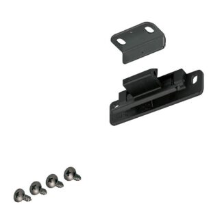 Krukslot zwart, vingerknop van polyamide met een stalen tegenplaat, LL-66BL van Sugatsune / LAMP® (Japan)