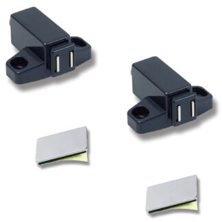 2 stuks push-to-open deuropener veer snapper, automatische magnetische touch klink druk vliegenvanger voor meubels voor schroeven met zelfklevende tegenhanger (rechthoekige vorm) van UMAXO®