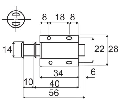 UMAXO ® Push-to-Open Deuropener Lente Latch, Automatische Magnetische Touch Latch push vergrendeling voor meubels voor schroeven met zelfklevende tegenhanger (ronde vorm) - Afbeelding 2