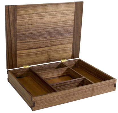 Set bestaande uit 4 stuks hoogwaardige SISO / UMAXO® klepscharnieren, voor kleine decoratieve dozen, kratten of juwelendoosjes. Mini klepscharnier incl. Bevestigingsschroeven - Afbeelding 2