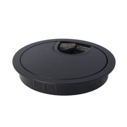 Hoogwaardige massieve kabelinvoer van zamak, Ø80 mm voor bureau met borstelafdichting, oppervlak: zwart. Tabel kabelgeleider Kabelopening van SISO / Denemarken - Afbeelding 5
