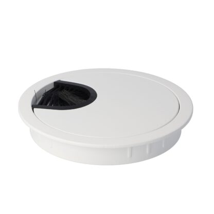 Hoogwaardige massieve kabelinvoer van zamak, Ø80 mm voor bureau met borstelafdichting, oppervlak: wit. Tabel kabelgeleider Kabelopening van SISO / Denemarken - Afbeelding 4
