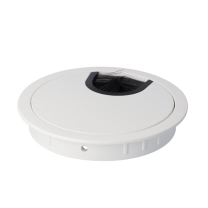 Hoogwaardige massieve kabelinvoer van zamak, Ø80 mm voor bureau met borstelafdichting, oppervlak: wit. Tabel kabelgeleider Kabelopening van SISO / Denemarken - Afbeelding 5