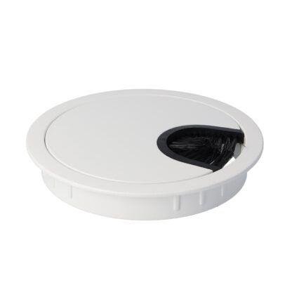 Hoogwaardige massieve kabelinvoer van zamak, Ø80 mm voor bureau met borstelafdichting, oppervlak: wit. Tabel kabelgeleider Kabelopening van SISO / Denemarken - Afbeelding 6