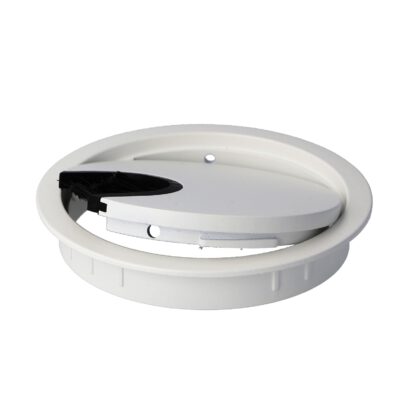 Hoogwaardige massieve kabelinvoer van zamak, Ø80 mm voor bureau met borstelafdichting, oppervlak: wit. Tabel kabelgeleider Kabelopening van SISO / Denemarken - Afbeelding 3