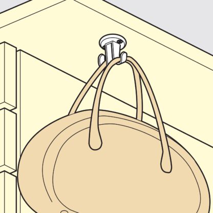 Hoogwaardige draaibare haak van roestvrij staal V2A voor plafondmontage. Roestvrijstalen haak RF-50S van Sugatsune / LAMP® (Japan) - Afbeelding 2