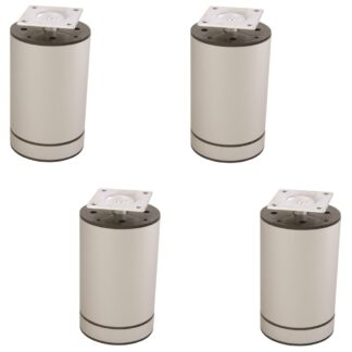 Design meubelpoten, set van 4, kleur: Alu Zilver, diameter: 60 mm