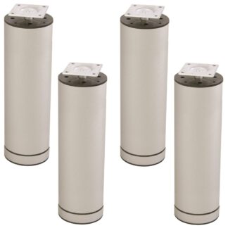 Design meubelpoten, set van 4, kleur: alu zilver, diameter: ⌀60 mm (2-3/8"), van SISO - 150mm