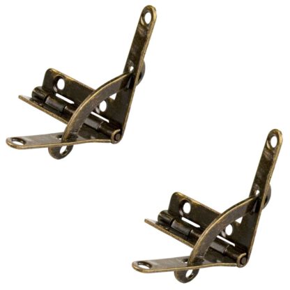 Set bestaande uit 2 stuks hoogwaardige SISO / UMAXO® kwartcirkel scharnieren, 90 graden. Steunscharnieren voor kleine decoratieve dozen, kratten of juwelendoosjes. Kwadrant ringen incl. Bevestigingsschroeven