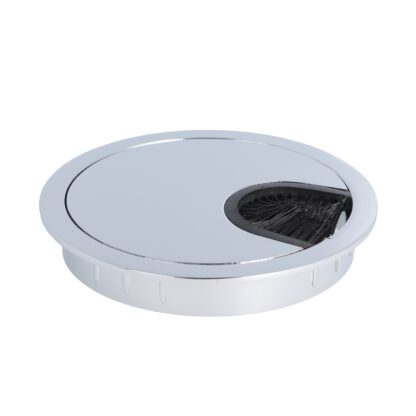 Hoogwaardige massieve kabeldoorvoer van zamak, ⌀80 mm voor bureau met borstelafdichting, oppervlak: verchroomd. Tabel kabelgeleider Kabelopening van SISO / Denemarken - Afbeelding 6
