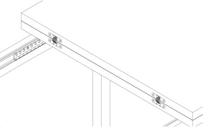 2 stuks hoogwaardige onzichtbare kruisscharnieren 45 x 13mm gemaakt van Zamak, roestvrij staal look, incl. Schroeven. Verdektliggende meubelscharnier van UMAXO®, 180° inklapbaar. Verborgen meubelscharnier (vici scharnier) voor inbouw - Afbeelding 7