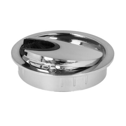 Hoogwaardige kabeldoorvoer van zamak, ⌀60 mm (2-3/8") voor bureau met borstelafdichting, oppervlak: RVS-look. Tabel kabelgeleider Kabelopening van SISO / Denemarken - Afbeelding 2