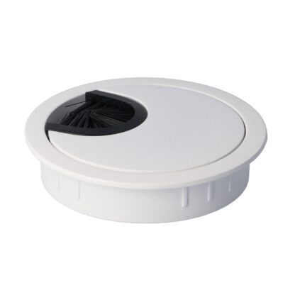 Hoogwaardige kabelinvoer van zamak, Ø 60 mm voor bureau met borstelafdichting, oppervlak: wit. Tabel kabelgeleider Kabelopening van SISO / Denemarken - Afbeelding 4