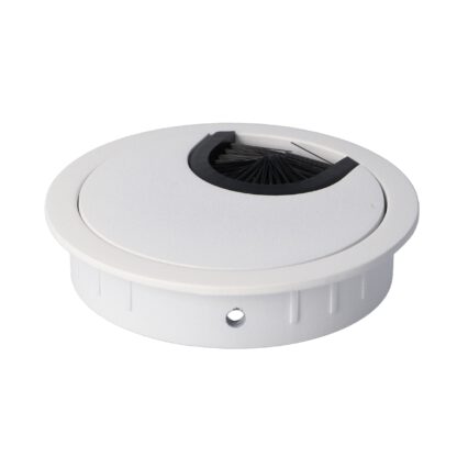 Hoogwaardige kabelinvoer van zamak, Ø 60 mm voor bureau met borstelafdichting, oppervlak: wit. Tabel kabelgeleider Kabelopening van SISO / Denemarken - Afbeelding 3