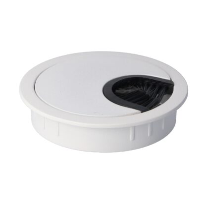 Hoogwaardige kabelinvoer van zamak, Ø 60 mm voor bureau met borstelafdichting, oppervlak: wit. Tabel kabelgeleider Kabelopening van SISO / Denemarken - Afbeelding 5