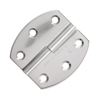 2 stuks hoogwaardig vlaggenschipscharnier gemaakt van SUS304 roestvrij staal, oppervlak: glanzend gepolijst, 40 mm (1.6"), versie: links, B-1005-1-L. Hoogwaardig lift-off scharnier gemaakt van V2A voor vochtige omgevingen, schepen, buitenkeukens en nog ve