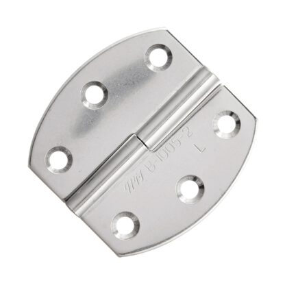 2 stuks hoogwaardig vlaggenschipscharnier gemaakt van SUS304 roestvrij staal, oppervlak: glanzend gepolijst, 40 mm (1.6"), versie: links, B-1005-1-L. Hoogwaardig lift-off scharnier gemaakt van V2A voor vochtige omgevingen, schepen, buitenkeukens en nog ve