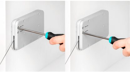 Hoogwaardige klephouder voor het barcompartiment met soft-close demper en zelfsluitend mechanisme, incl. Afdekkap en bevestigingsschroeven, draagvermogen: 4 kg, oppervlak: grijs, 1009521. Trekkoordklephouder voor barcompartiment, barcompartimentklep en no - Afbeelding 7