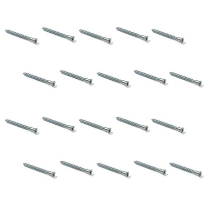 20 stuks Confirmat, eendelige connector met verzonken kop voor boorgat ⌀3,5 mm, met binnenzeskant SW3 mm, gemaakt van robuust staal, oppervlak: verzinkt, 50 mm (2"), 7011905. Meubelschroef, voor kast, meubels, plank, karkasmeubels en nog veel meer, door E