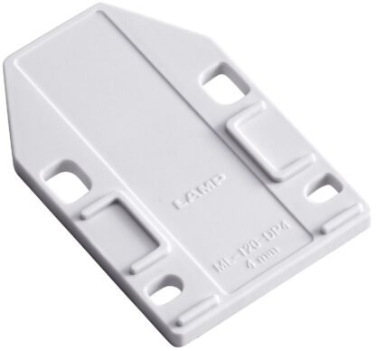 4-delige afstandsplaat, gemaakt van polyacetaal, oppervlak: wit, 70 mm (2-3/4"), ML-120-DP4-WT. Compensatieplaat voor magnetische druksluitingen ML-120BR, ML-120W en ML-120BL van Sugatsune, van Sugatsune / LAMP® (Japan) - Afbeelding 4