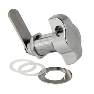 Draaiboutslot voor hangslot met handvatfunctie, 32 mm (1.3"), uitvoering: rechts, 14.04.589-0. Twist bolt lock voor hangslot met handvatfunctie voor lockers, plaatwerkkast, lockerkast, lockerkast en nog veel meer, door SISO Denmark