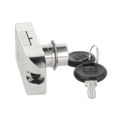 Draaistangslot incl. 2 zwenkstangen 1200 mm, gelijksluitend, rechtsvergrendeld, oppervlak: vernikkeld, 14.05.268+2x14.05.725. Espagnoletslot voor meubels, kledingkast, kledingkast en nog veel meer, set voor een kastdeur, door SISO Denmark - Afbeelding 3