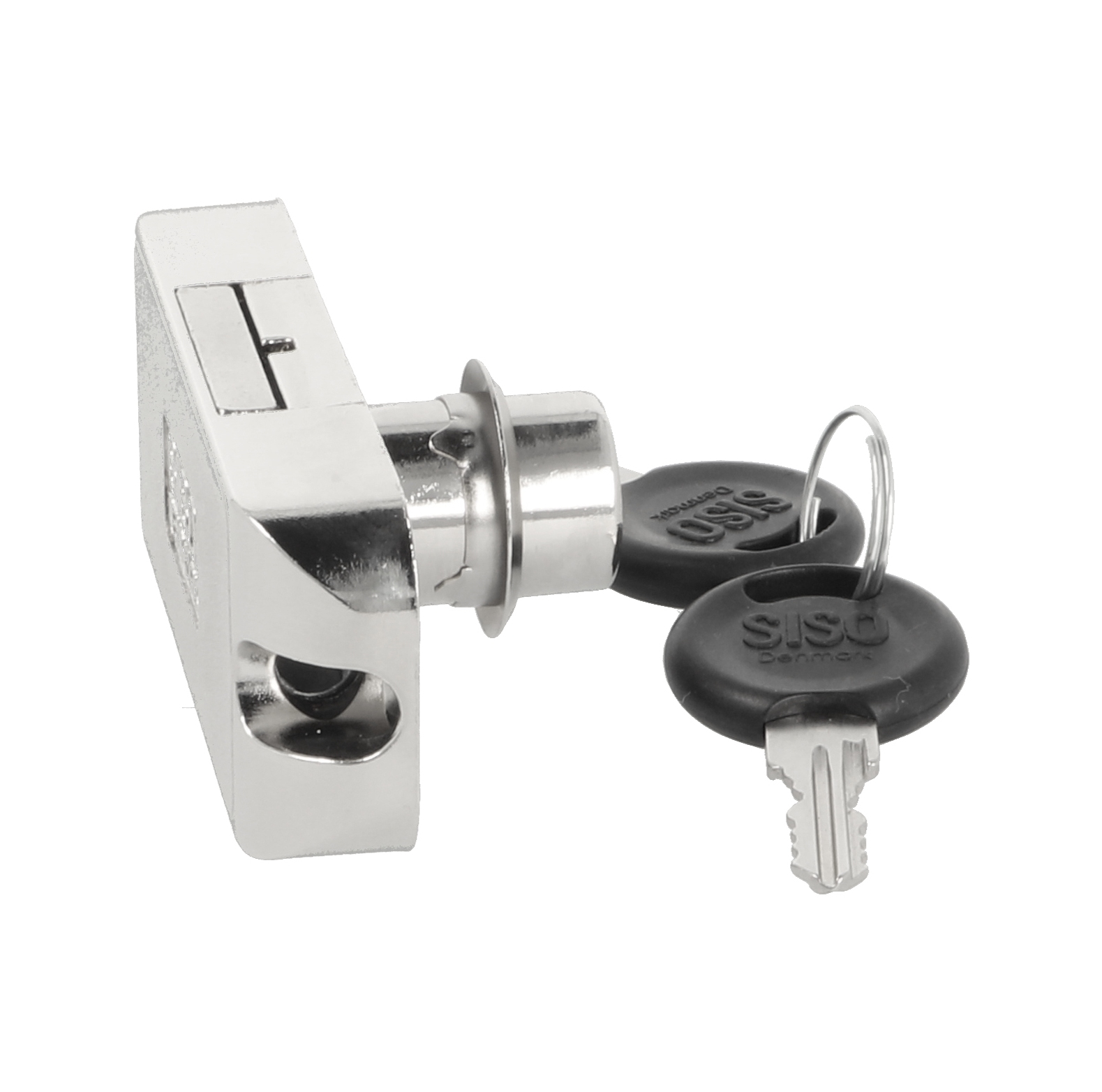 Draaistangslot incl. 2 zwenkstangen 1000 mm, gelijksluitend, rechtsvergrendeld, oppervlak: vernikkeld, 14.05.268+2x14.05.720. Espagnoletslot voor meubels, kledingkast, kledingkast en nog veel meer, set voor een kastdeur, door SISO Denmark - Afbeelding 5