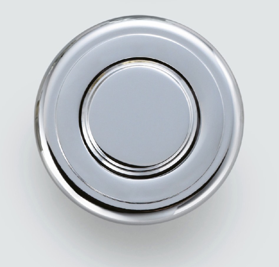 Hoogwaardige drukknoop met handgreepfunctie, gemaakt van messing, oppervlak: verchroomd, uitvoering: rond, TLP-CR en TLP-LBM(W). Stevige drukknoop voor caravan, jacht en nog veel meer, van Sugatsune / LAMP® (Japan) - Afbeelding 5