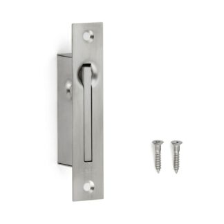 SUS304 roestvrijstalen inklapbare handgreep, 100 mm (4″) ST-100. RVS inklapbare handgreep van RVS V2A, satijn mat, voor inspectieklep, inspectiedeur, onderhoudsdeur, onderhoudsopening, vochtige omgeving, schip, caravan van Sugatsune / LAMP® (Japan)