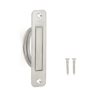 SUS304 roestvrijstalen inklapbare handgreep, 110 mm (4,4 ") HR-110RS. Draaibare RVS inklapbare handgreep van RVS V2A, satijn mat, voor inspectieklep, inspectiedeur, onderhoudsdeur, vochtige omgeving, schip, caravan van Sugatsune / LAMP® (Japan)