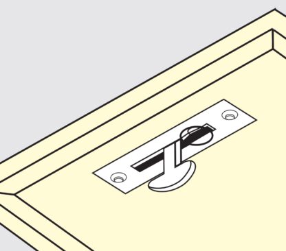 Roestvrijstalen inklapbare handgreep SUS304, 115 mm (4-17/32") ST-115. RVS inklapbare handgreep van RVS V2A, satijn mat, voor plafonddeur, inspectieluik, vochtige omgeving, schip, caravan van Sugatsune / LAMP® (Japan) - Afbeelding 4