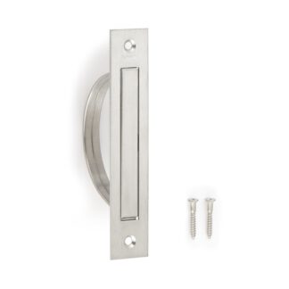 SUS304 roestvrijstalen inklapbare handgreep, 135 mm (5,4 ") HR-135S. Draaibare RVS inklapbare handgreep van RVS V2A, satijn mat, voor inspectieklep, inspectiedeur, onderhoudsdeur, vochtige omgeving, schip, caravan van Sugatsune / LAMP® (Japan)
