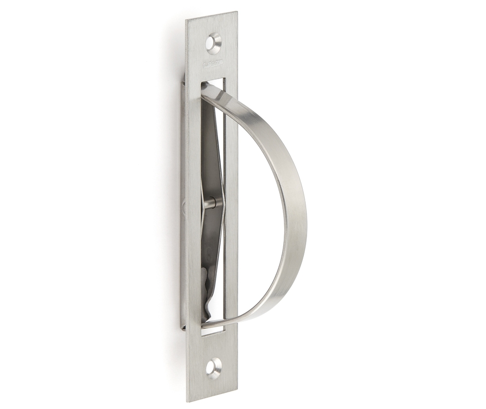 Roestvrijstalen inklapbare handgreep SUS304, 135 mm (5-5/16") HR-135S. Draaibare RVS inklapbare handgreep van RVS V2A, satijn mat, voor inspectieklep, inspectiedeur, onderhoudsdeur, vochtige omgeving, schip, caravan van Sugatsune / LAMP® (Japan) - Afbeelding 3