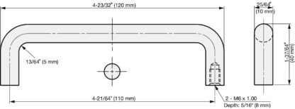 RVS deurkruk V2A (SUS304), 120 mm (4,8″) H-42-C-3. Hoogwaardige roestvrijstalen deurkruk gemaakt van roestvrij staal V2A (SUS304), hoogglans gepolijst, voor vochtige omgevingen, schepen, voedsel, medische ruimte door Sugatsune / LAMP® (Japan) - Afbeelding 2