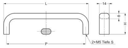 RVS deurkruk V2A (SUS304), 80 mm (3,2″) EC-80M. Hoogwaardige massief roestvrijstalen deurkruk gemaakt van roestvrij staal V2A (SUS304) voor vochtige omgevingen, schepen, voedselruimte, medische ruimte door Sugatsune / LAMP® (Japan) - Afbeelding 2