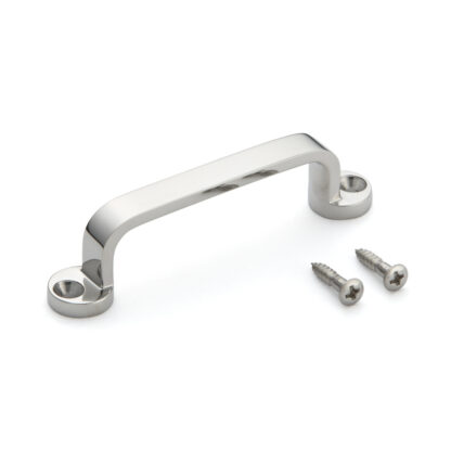 RVS deurkruk V2A (SUS304), 80 mm (3,2″) FT-80. Hoogwaardige massieve RVS deurkruk van RVS V2A (SUS304), hoogglans gepolijst, voor schepen, boten, jachten, RVS keukens van Sugatsune / LAMP® (Japan)