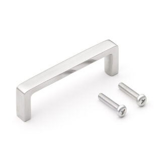 RVS deurkruk V2A (SUS304), 90 mm (3,6″) FB-90. Hoogwaardige massief roestvrijstalen deurkruk gemaakt van roestvrij staal V2A (SUS304), hoogglans gepolijst, voor vochtige omgevingen, schepen, voedsel, medische ruimte door Sugatsune / LAMP® (Japan)
