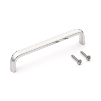 Roestvrijstalen handgreep V2A (SUS304), 182 mm (7,2") XL-CU180TT. Massief roestvrijstalen handvat gemaakt van SUS304 (V2A), mat en gepolijst, voor badkamermeubels, vochtige omgeving, schip, caravan, medische ruimte, keukenmeubilair, door Sugatsune / LAMP®