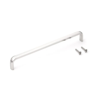 Roestvrijstalen handgreep V2A (SUS304), 302 mm (11,9") XL-CU300TT. Massief roestvrijstalen handvat gemaakt van SUS304 (V2A), mat en gepolijst, voor badkamermeubels, vochtige omgeving, schip, caravan, medische ruimte, keukenmeubilair, door Sugatsune / LAMP
